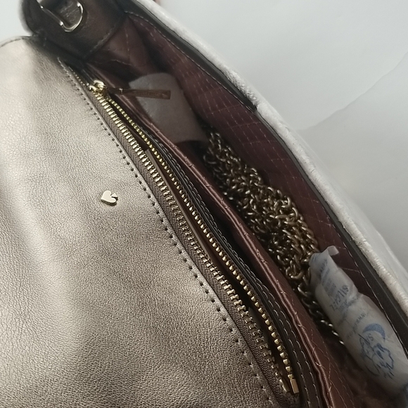 New Kate Spade Bowie Velvet Mini Top Handle Bag Pink Velvet Evening Purse - Picture 4 of 9